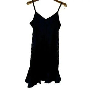 Black spaghetti strap polka dot dress Size medium  NWT